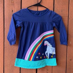 Girls rainbow dress with horse
